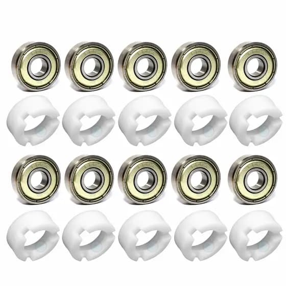 Kit 10 Rolamentos 608 e Suporte Mancal Ventilador Arno 40 cm