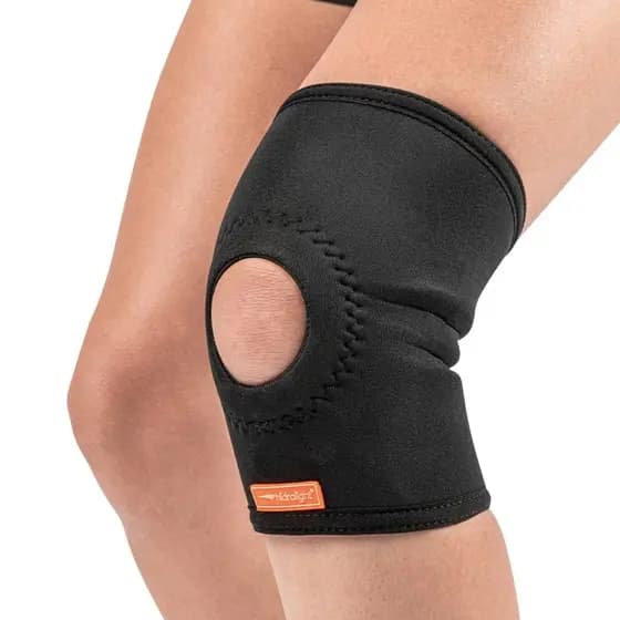 Joelheira Ortopedica Orificio e Reforco Patelar Neoprene Hidrolight