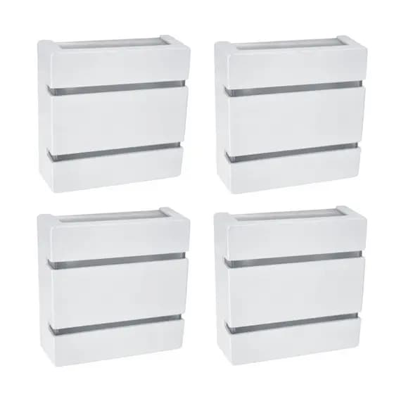 KIT 4 LUMINARIA ARANDELA SLIM 2 FRISOS 2 FOCOS -AREAS EXTERNA/INTERNA- PAREDE, FACHADA, MURO, JARDIM