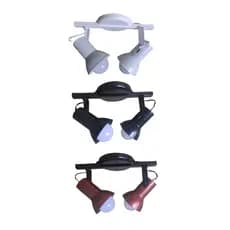 LUMINARIA SPOT TRILHO 2 LAMPADAS DIRECIONAVEIS  SOBREPOR -TETO PAREDE AREA INTERNA -BIVOLT- GAZPLAST
