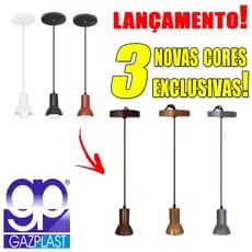 LUMINARIA PENDENTE PREMIUM 1 LAMPADA TETO AREA INTERNA SALA COZINHA AREA GOURMET BIVOLT GAZPLAST