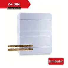 Quadro de Distribuição 24 Din Embutir com Barramento Force Line