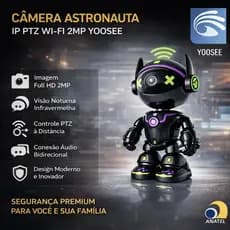 Câmera De Segurança Wifi Robô Aitek IP PTZ Full HD Visão Noturna Escondida Discreta Câmera Espiã
