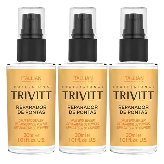 3 Óleo Reparador De Pontas Trivitt Itallian Hairtech