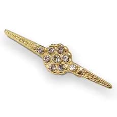 Broche Boton Para Imagem de 40cm A 50cm Dourado Luxo Strass