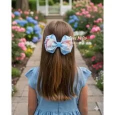 Laço infantil floral primavera Acessório infantil  bico de pato Moda infantil