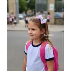 Laço escolar Infantil  Alfabeto Laço de escola Volta ás aulas Presísia de cabelo escola escolar