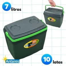 Caixa Térmica Cooler 7 Litros 10 Latas | Pequena Portátil | Resistente | Conservador Térmico Praia