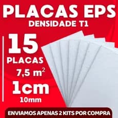 15 PLACAS FORRO EPS ANTICHAMAS 10 MM (1 CM) DE ESPESSURA TÉRMICO ACÚSTICO - ENVIO IMEDIATO