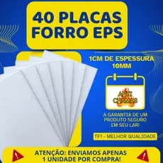 40 PLACAS FORRO EPS ANTICHAMAS 10 MM (1 CM) DE ESPESSURA TÉRMICO ACÚSTICO - ENVIO IMEDIATO