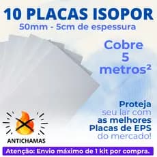 KIT 10 PLACAS FORRO DE EPS - ESPESSURA 50MM (5CM) FORRO TÉRMICO ACÚSTICO - ISOPOR DE QUALIDADE