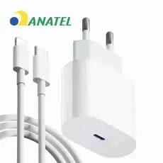 Carregador Iphone Turbo + Fonte Compatível iPhone USB-C PD 18W