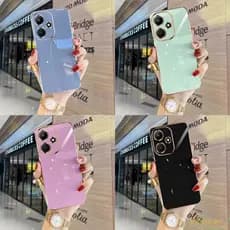Capinha infinix Hot 30i 30 Play 20 20i 20s Estojo Galvanoplastia De Cor Sólida Concha Macia Anti-Queda 1ZB