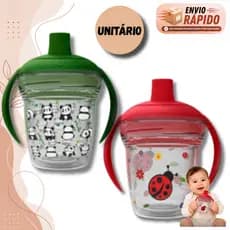 Copo 170 ml Para Bebê Treinamento Com Alça Anel de Vedação Válvula Redutora Introdução Alimentar