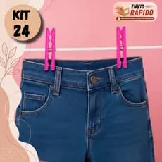 Kit 24 Prendedores De Roupas Helsim 25x18mm Para Edredom Lençol Roupas Pesadas Lavanderia Casa