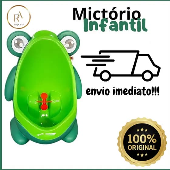 Pinico Mictório Infantil De Sapinho Menino Com Alvo Giratório Ventosa