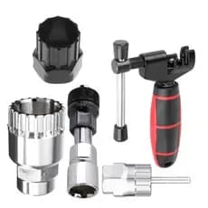 Kit Chaves Reparação Reparo Bike Extrator Movimento Central Roda Livre Tira Pino Corrente