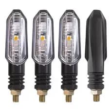 Kit 4 Piscas Setas Moto Universal Pisca Sequencial Led Esportivo Amarelo 12V Slim Novo Para Motos