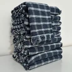 Kit 05 Panos de Chão Premium Xadrez Alvejado 45x75cm – Malha Dupla 100% Algodão