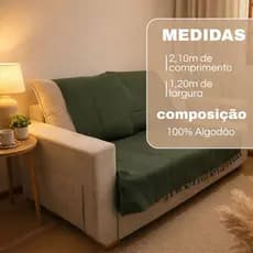 Manta para Sofá Grande de Algodão 120x210 cm | Luxo, Conforto e Estilo | Promoção Direto da Fábrica