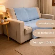 Kit 2 Mantas para Sofá Poltrona Cama  210x120 cm | Algodão 100% | Escolha a Cor | Decoração & Proteção