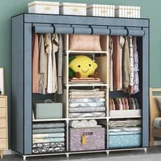 Guarda Roupa Dobrável Armario Desmontável Organizador Roupas 8 Divisorias Diversas Cores 1,70x1,30m