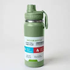 Garrafa Térmica 600ML aço inox a Vácuo Parede Dupla Isolada Anti-suor quente e frio Protetor de silicone
