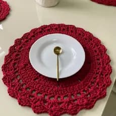 Jogo Americano Crochê 100% Algodão para Mesa de Jantar