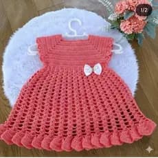 vestido de crochê para bebê