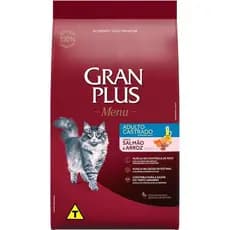 Ração Gran Plus Menu Gatos Castrados sabor Salmão e Arroz - A GRANEL - ENTREGA IMEDIATA