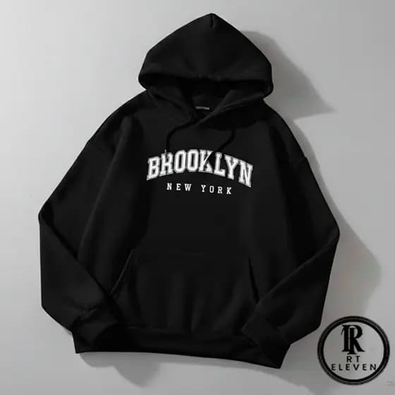 Moletom Brooklyn Canguru Unissex Blusa De Frio Basico Casaco Feminino Masculino Flanelado Estampa Algodão Brooklyn