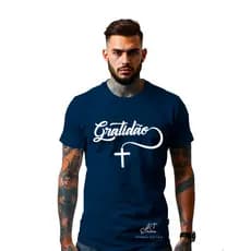 Camiseta Gratidão camisa religiosa moda cristã Gospel Camisa 100% Algodão Malha 30.1 Camiseta masculina e Feminina