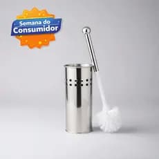 Kit Banheiro Escova Sanitária E Suporte Inox Resistente Ventilado Top Luxo