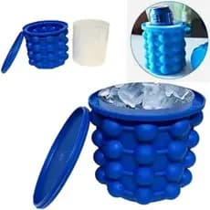 Balde De Gelo Silicone Térmico Com Tampa Forma De Gelo Redonda Forma Cubos Forma De Gelo Em Silicone Redonda