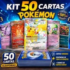 50 Cartas Pokemon Com 5 Brilhantes Kit S/Repetir Originais Copag Tcg Lote Variado