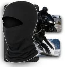 Balaclava Touca Ninja Mascara Proteção Preta Motoqueiro1 Balaclava Touca Ninja PRETA Motociclista PAINTBALL TATICO
