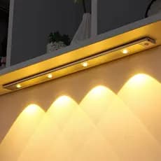 3 Cores Regulável Cat Eye Light Strip Desk Lamp LED Sensor De Movimento Luz Recarregável USB Cozinha Armário Roupeiro Lâmpada 20/30/40/60 cm