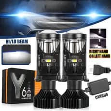 2pcs/set H4 Mini Projetor LED 360 Graus Sem Ponto Cego 24000LM 90W Y6 Farol Para Automóveis E Motocicletas