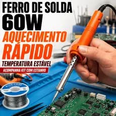 Ferro de Solda com Estanho Ponteira Lápis 220v