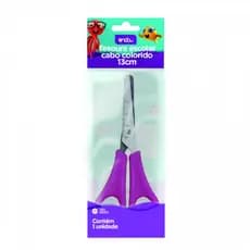 Tesoura Escolar 13 cm com Cabo Cores - Onda Pro