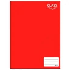 Caderno Brochura Capa Dura 1/4(pequeno) Class Vermelho 96 Folhas - Foroni
