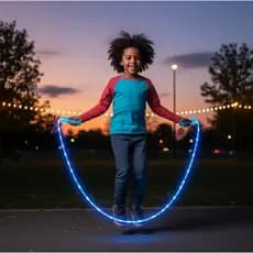 CORDA DE PULAR COM LED INFANTIL BRINQUEDO PULAR CORDA COM LUZ GRANDE MAIS 2 METROS