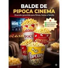 BALDE DE PIPOCA PLASTICA DE 3000ML