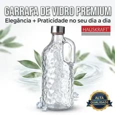 Garrafa De Vidro Para Água Relevo 1L - Etilux