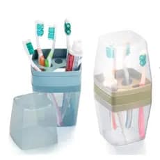 Porta Escova De Dente e Creme Dental Com Tampa De Plastico Rainha