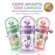 Copo Infantil com Canudo 280ml - Moment