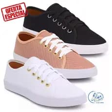 Tênis Feminino NY Nylon Sapatênis Casual Básico Confortável Estilo Boa Qualidade Original Direto da Fábrica tenis feminino