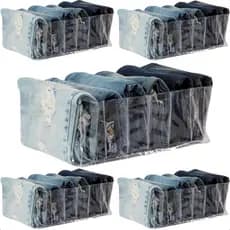 Kit 5 Colmeias Organizadora Gaveta Calça Jeans Shorts Tricot Bolsa 6 Nichos 30x40x15cm