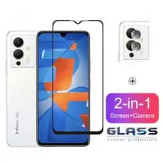 Infinix Note 12 Pro 5G Película De Vidro Temperado Para G96 11s 10 Smart 5 Hot 12i 12 11 2022 11s NFC 10 Reproduzir 10s 10i 2 Em 1 Tela Protetora De Cobertura Total Lente