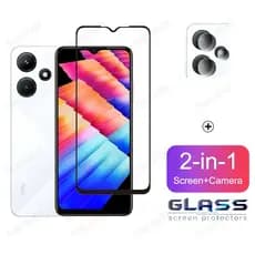 Infinix Hot 30i Película Protetora De Vidro Temperado Filme De Cobertura Total Para Infinix Hot 30 20 5G 11 2022 10 9 Play 20s 20i 10s 10i 2 Em 1 Protetor De Tela De Da Lente De Câmera